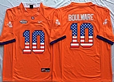 Clemson Tigers #10 Ben Boulware Orange USA Flag College Stitched Jersey,baseball caps,new era cap wholesale,wholesale hats