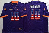 Clemson Tigers #10 Ben Boulware Purple USA Flag College Stitched Jersey,baseball caps,new era cap wholesale,wholesale hats