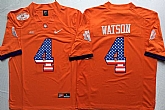 Clemson Tigers #4 Deshaun Watson Orange USA Flag College Stitched Jersey,baseball caps,new era cap wholesale,wholesale hats