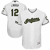 Cleveland Indians #12 Francisco Lindor White 2017 Memorial Day Flexbase Player Jersey JiaSu,baseball caps,new era cap wholesale,wholesale hats