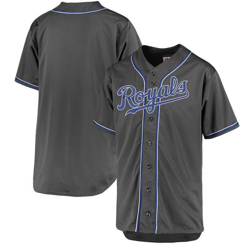 Customized Men's Kansas City Royals Gray 2017 New Cool Base Stitched MLB Jersey