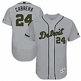Detroit Tigers #24 Miguel Cabrera Gray 2017 Memorial Day Flexbase Player Jersey JiaSu,baseball caps,new era cap wholesale,wholesale hats