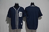 Detroit Tigers Blank Navy Blue New Cool Base Stitched Jersey,baseball caps,new era cap wholesale,wholesale hats