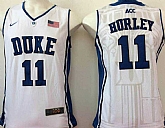 Duke Blue Devils #11 Hurley White College Basketball Jersey,baseball caps,new era cap wholesale,wholesale hats