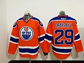 Edmonton Oilers #29 Leon Draisaitl Orange Premier Alternate Stitched Jersey,baseball caps,new era cap wholesale,wholesale hats