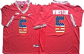 Florida State Seminoles #5 Jameis Winston Red USA Flag College Stitched Jersey,baseball caps,new era cap wholesale,wholesale hats