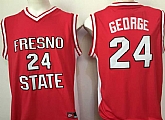 Fresno State Bulldogs #24 Paul George Red College Jersey,baseball caps,new era cap wholesale,wholesale hats