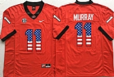 Georgia Bulldogs #11 Aaron Murray Red USA Flag College Stitched Jersey,baseball caps,new era cap wholesale,wholesale hats