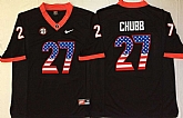 Georgia Bulldogs #27 Nick Chubb Black USA Flag College Stitched Jersey,baseball caps,new era cap wholesale,wholesale hats