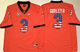 Georgia Bulldogs #3 Todd Gurley II Red USA Flag College Stitched Jersey,baseball caps,new era cap wholesale,wholesale hats