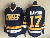 Hanson Brothers #17 Steve Hanson Blue Winter Classic Stitched Movie Jersey,baseball caps,new era cap wholesale,wholesale hats