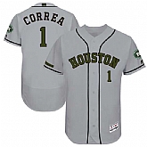 Houston Astros #1 Carlos Correa Gray 2017 Memorial Day Flexbase Player Jersey JiaSu,baseball caps,new era cap wholesale,wholesale hats