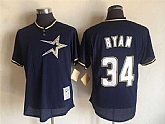 Houston Astros #34 Nolan Ryan Navy Blue Mitchell And Ness Throwback Pullover Stitched Jersey,baseball caps,new era cap wholesale,wholesale hats