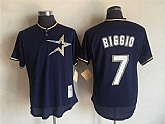Houston Astros #7 Craig Biggio Navy Blue Mitchell And Ness Throwback Pullover Stitched Jersey,baseball caps,new era cap wholesale,wholesale hats