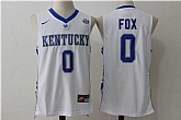 Kentucky Wildcats #0 Fox White College Basketball Stitched Jersey,baseball caps,new era cap wholesale,wholesale hats