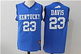 Kentucky Wildcats #23 Anthony Davis Blue College Basketball Stitched Jersey,baseball caps,new era cap wholesale,wholesale hats
