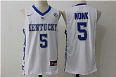 Kentucky Wildcats #5 Malik Monk White College Basketball Stitched Jersey,baseball caps,new era cap wholesale,wholesale hats