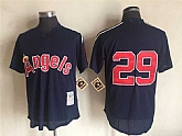 Los Angeles Angels of Anaheim #29 Rod Carew Navy Blue Mitchell And Ness Throwback Pullover Stitched Jersey,baseball caps,new era cap wholesale,wholesale hats