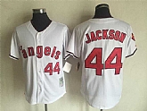 Los Angeles Angels of Anaheim #44 Reggie Jackson White Mitchell And Ness Throwback Stitched Jersey,baseball caps,new era cap wholesale,wholesale hats