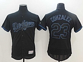 Los Angeles Dodgers #23 Adrian Gonzalez Black Fashion Flexbase Collection Stitched MLB Jersey,baseball caps,new era cap wholesale,wholesale hats