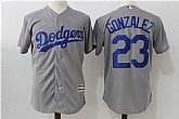 Los Angeles Dodgers #23 Adrian Gonzalez Gray New Cool Base Stitched Jersey,baseball caps,new era cap wholesale,wholesale hats