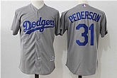 Los Angeles Dodgers #31 Joc Pederson Gray New Cool Base Stitched Jersey,baseball caps,new era cap wholesale,wholesale hats