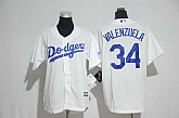 Los Angeles Dodgers #34 Fernando Valenzuela White New Cool Base Stitched Jersey,baseball caps,new era cap wholesale,wholesale hats