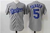 Los Angeles Dodgers #5 Corey Seager Gray New Cool Base Stitched Jersey,baseball caps,new era cap wholesale,wholesale hats