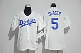 Los Angeles Dodgers #5 Corey Seager White New Cool Base Stitched Jersey,baseball caps,new era cap wholesale,wholesale hats