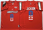 Louisville Cardinals #8 Lamar Jackson Red USA Flag College Stitched Jersey,baseball caps,new era cap wholesale,wholesale hats