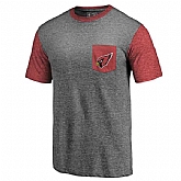 Men's Arizona Cardinals Pro Line by Fanatics Branded Heathered Gray Cardinal Refresh Pocket T-Shirt FengYun,baseball caps,new era cap wholesale,wholesale hats