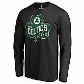 Men's Boston Celtics Fanatics Branded Black Big & Tall St. Patrick's Day Paddy's Pride Long Sleeve T-Shirt FengYun,baseball caps,new era cap wholesale,wholesale hats