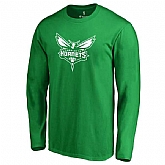 Men's Charlotte Hornets Fanatics Branded Kelly Green St. Patrick's Day White Logo Long Sleeve T-Shirt FengYun,baseball caps,new era cap wholesale,wholesale hats