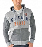 Men's Chicago Bears G III Sports by Carl Banks Safety Tri Blend Full Zip Hoodie Heathered Gray FengYun,baseball caps,new era cap wholesale,wholesale hats