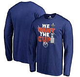 Men's Edmonton Oilers Fanatics Branded 2017 NHL Stanley Cup Playoff Participant Blue Line Long Sleeve T Shirt Royal FengYun,baseball caps,new era cap wholesale,wholesale hats