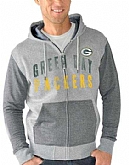 Men's Green Bay Packers G III Sports by Carl Banks Safety Tri Blend Full Zip Hoodie Heathered Gray FengYun,baseball caps,new era cap wholesale,wholesale hats