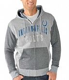 Men's Indianapolis Colts G III Sports by Carl Banks Safety Tri Blend Full Zip Hoodie Heathered Gray FengYun,baseball caps,new era cap wholesale,wholesale hats
