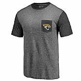 Men's Jacksonville Jaguars Pro Line by Fanatics Branded Heathered Gray Black Refresh Pocket T-Shirt FengYun,baseball caps,new era cap wholesale,wholesale hats