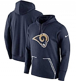 Men's Los Angeles Rams Nike Champ Drive Vapor Speed Pullover Hoodie Navy FengYun,baseball caps,new era cap wholesale,wholesale hats