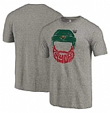 Men's Minnesota Wild 2017 Stanley Cup Playoffs Gray Short Sleeve T-Shirt FengYun,baseball caps,new era cap wholesale,wholesale hats