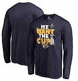 Men's Nashville Predators Fanatics Branded 2017 NHL Stanley Cup Playoff Participant Blue Line Long Sleeve T Shirt Navy FengYun,baseball caps,new era cap wholesale,wholesale hats