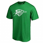 Men's Oklahoma City Thunder Fanatics Branded Kelly Green St. Patrick's Day White Logo T-Shirt FengYun,baseball caps,new era cap wholesale,wholesale hats