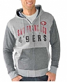 Men's San Francisco 49ers G III Sports by Carl Banks Safety Tri Blend Full Zip Hoodie Heathered Gray FengYun,baseball caps,new era cap wholesale,wholesale hats