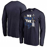 Men's St. Louis Blues Fanatics Branded 2017 NHL Stanley Cup Playoff Participant Blue Line Long Sleeve T Shirt Navy FengYun,baseball caps,new era cap wholesale,wholesale hats