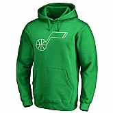 Men's Utah Jazz Fanatics Branded Kelly Green St. Patrick's Day White Logo Pullover Hoodie FengYun,baseball caps,new era cap wholesale,wholesale hats