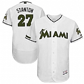 Miami Marlins #27 Giancarlo Stanton White 2017 Memorial Day Flexbase Player Jersey JiaSu,baseball caps,new era cap wholesale,wholesale hats