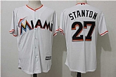 Miami Marlins #27 Giancarlo Stanton White New Cool Base Stitched Jersey,baseball caps,new era cap wholesale,wholesale hats