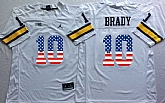 Michigan Wolverines #10 Tom Brady White USA Flag College Stitched Jersey,baseball caps,new era cap wholesale,wholesale hats