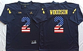 Michigan Wolverines #2 Charles Woodson Navy USA Flag College Stitched Jersey,baseball caps,new era cap wholesale,wholesale hats