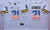 Michigan Wolverines #21 Desmond Howard White USA Flag College Stitched Jersey,baseball caps,new era cap wholesale,wholesale hats